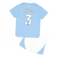 Otroški Nogometni dresi Manchester City Ruben Dias #3 Domači 2023-24 Kratek Rokav (+ Kratke hlače)